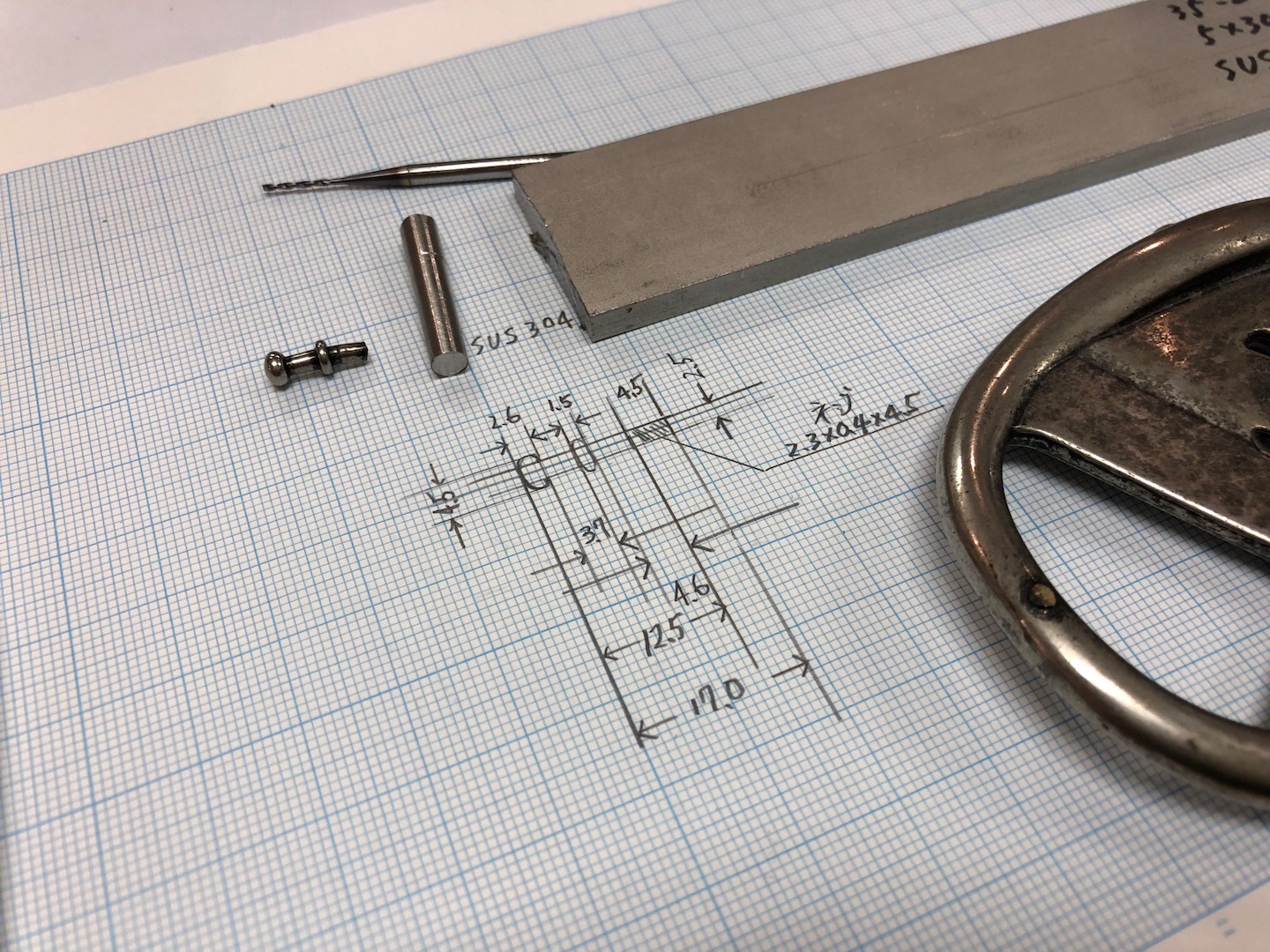 ベルトバックル修理