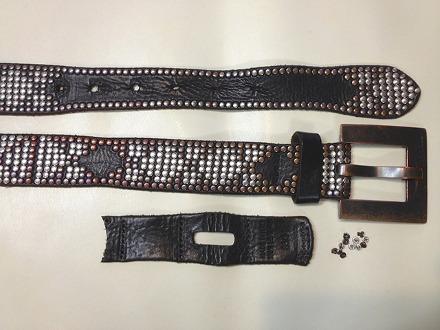 スタッズベルトサイズ直し