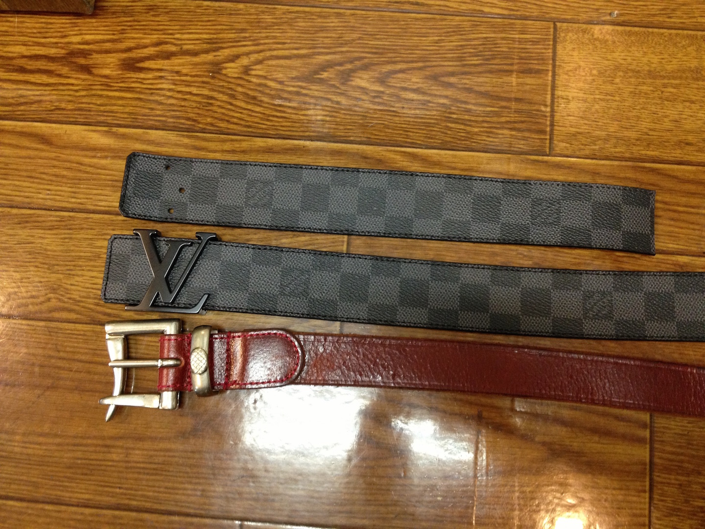 ルイヴィトンLVデザインベルトサイズ直し