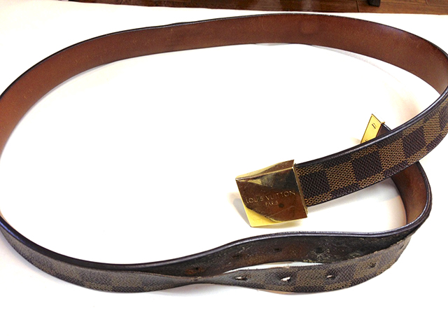ルイ・ヴィトン皮ベルト修理