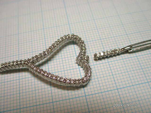 K18WG ダイヤブレス破損