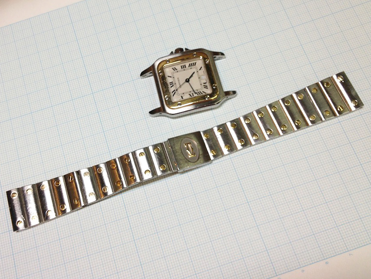 時計 カルティエCartierベルトの修理